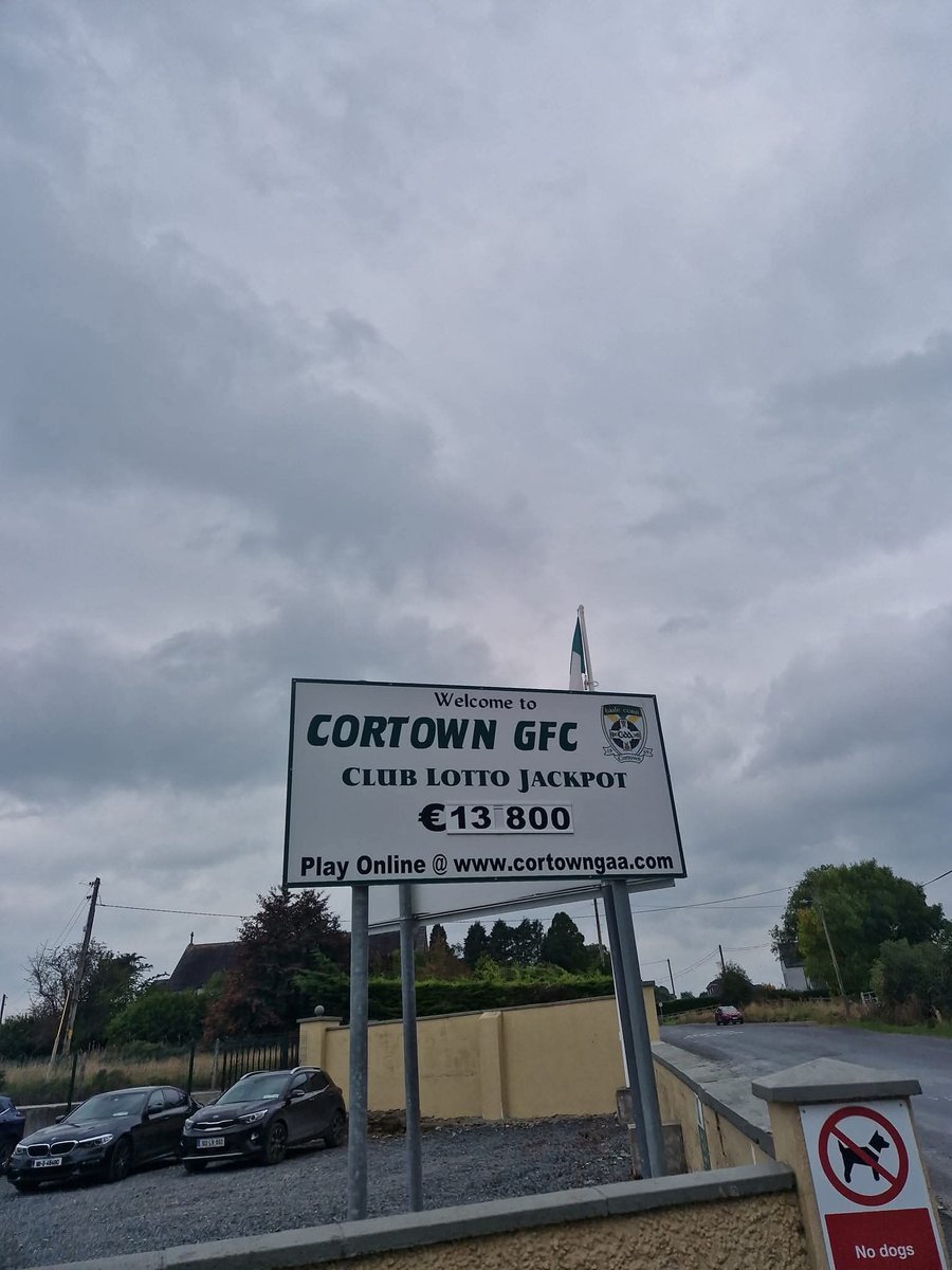 💥Cortown Lotto💥
🕙 Live on Facebook tonight at 10pm
💰1️⃣3️⃣8️⃣0️⃣0️⃣ Jackpot
🤑 Five €20s if not won
🙏 3 entries for a €5 at 
cortowngaa.com/lotto/