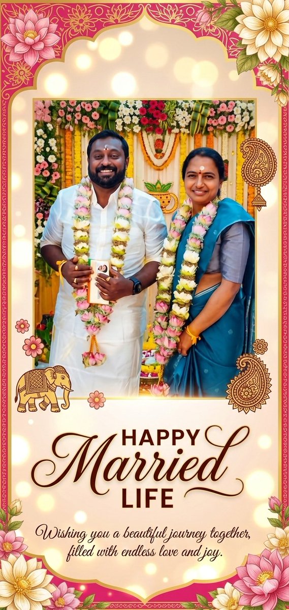 இனிய திருமண நல்வாழ்த்துக்கள் <a href="/SuryahSG/">Dr.SG Suryah</a> அண்ணா..