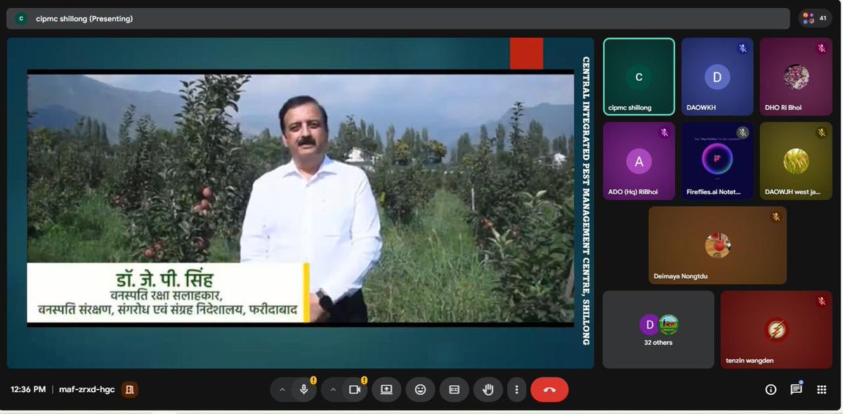 CIPMCMEG's tweet photo. On 6th March, the Dte. of Agriculture, Govt. of Meghalaya hosted a virtual training on NPSS for officials of Meghalaya. CIPMC,Shillong conducted the session and highlighted the importance of NPSS, followed by a presentation and demonstration of the NPSS app for pest surveillance. https://t.co/5Tw9O1d7uS