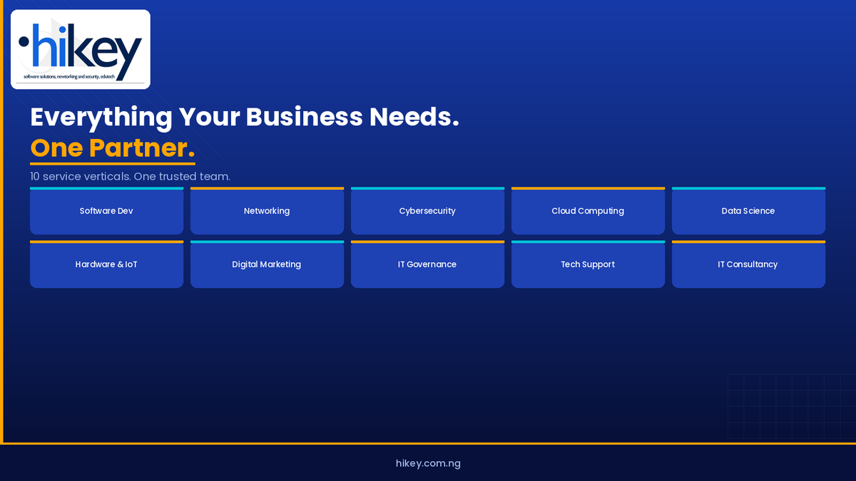 Hikey_Inc's tweet photo. WHAT WE BUILD: 
Your business runs on technology.
But is your technology running for your business?

At HiKey, we build across:
✅ Software &amp; Mobile Apps
✅ Networking &amp; Telecoms
✅ Cybersecurity
✅ Cloud Infrastructure
✅ AI &amp; Data Analytics
✅ Hardware &amp; IoT

DM us 
#HiKey https://t.co/8qjkd7uCMt