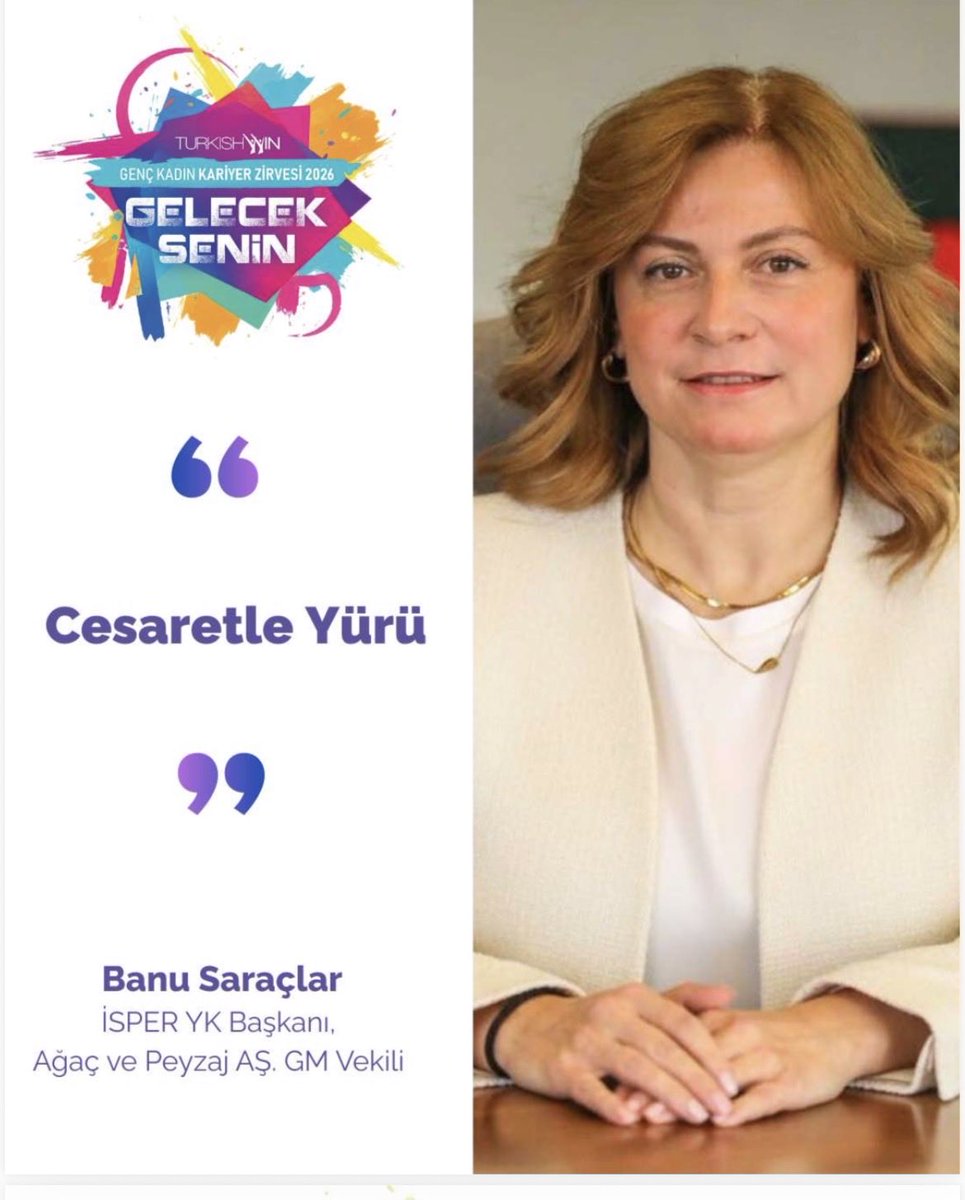7 Mart 2026’da düzenlenecek TurkishWIN Genç Kadın Kariyer Zirvesi’nde konuşmacı olarak yer alacak olmaktan büyük mutluluk duyuyorum.

“Cesaretle Yürü” mottosuyla çıktığımız bu yolda; deneyimlerimizi paylaşmanın, birbirimizin yolunu aydınlatmanın ve genç kadınların kariyer