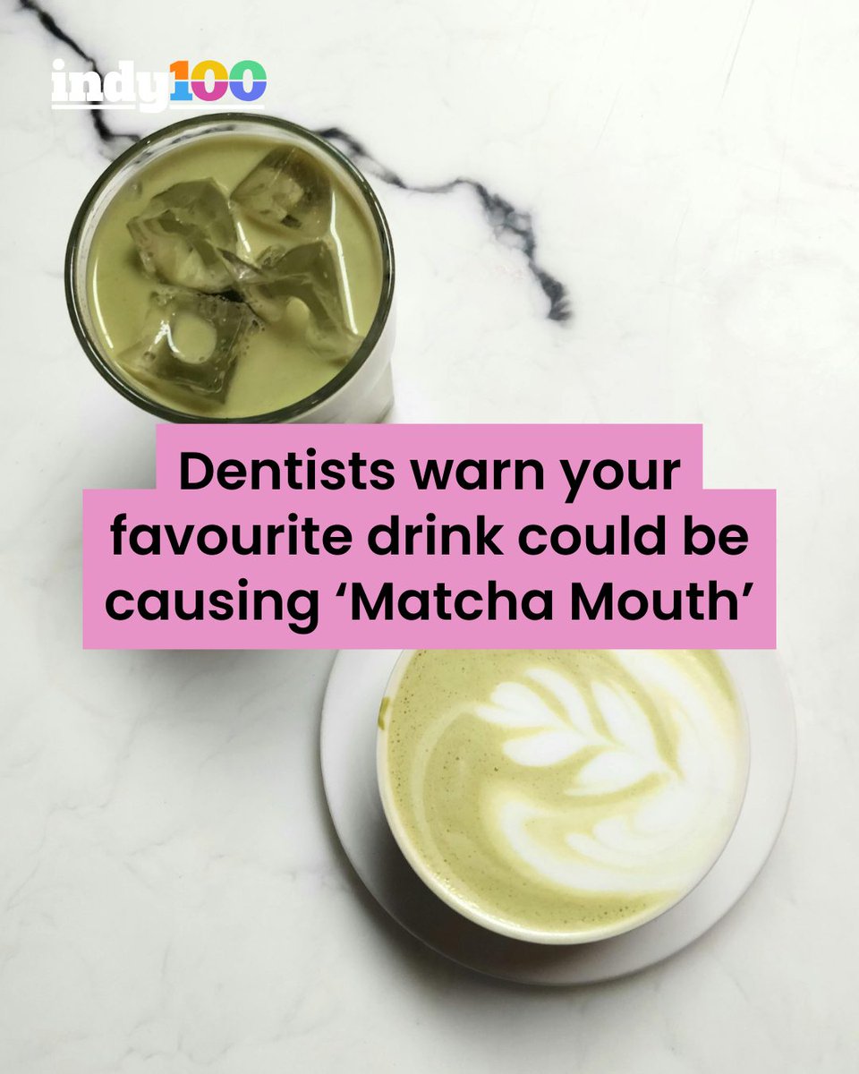indy100's tweet image. Matcha could quietly be wreaking your teeth 🦷😬

Dentist, Dr Onkar, has gone viral after explaining how viral drinks could be contributing to tooth cavities - or worse.

#Dentist #Teeth #Matcha #MatchaMouth #Viral

indy100.com/lifestyle/matc…