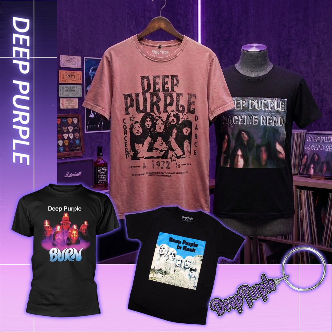 Deep Purple ツアー Tシャツ M ディープ・パープル　Tシャツ 来月4月に来日が決定しているHRバンド 『DEEP PURPLE』より新着Tシャツ