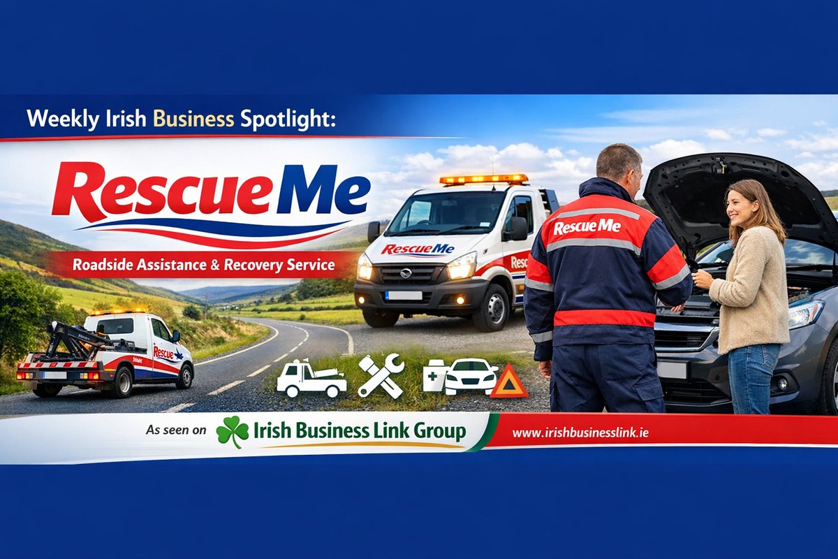 Weekly Irish Business Spotlight: Rescue Me

Motorists: Access our recovery network for FREE. No subscriptions. 
Providers: Grow your business with local leads for a nominal fee.

Support Irish Business: irish-business-link-group.odoo.com/r/Vyy
#IrishBusiness #RoadsideAssistance