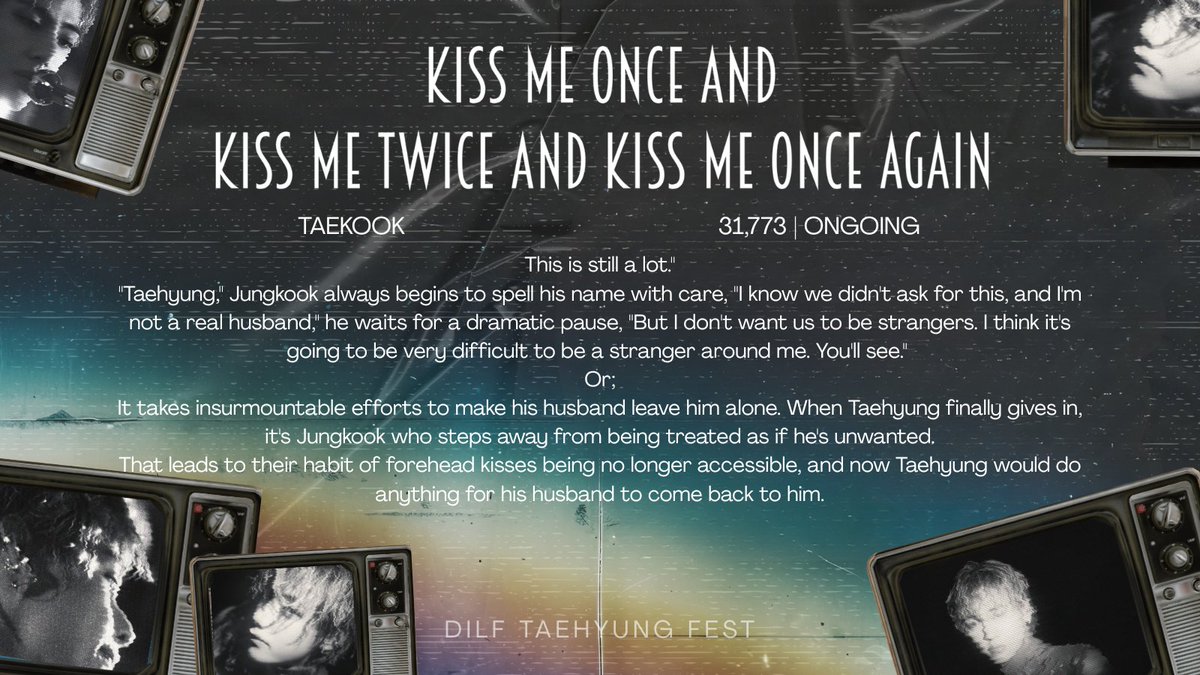 dadtaefestt's tweet photo. ⭒˚.⋆ Kiss Me Once And Kiss Me Twice And Kiss Me Once Again

#taekookau | 31,773   

⭒ D1LF Kim Taehyung 
⭒ Jeon Jungkook is a brat
⭒ Arranged Marriage
⭒ Hurt/Comfort
⭒ Touch Starved Jungkook

🔗https://t.co/td8RjsppLB https://t.co/iQJyjWMb8c