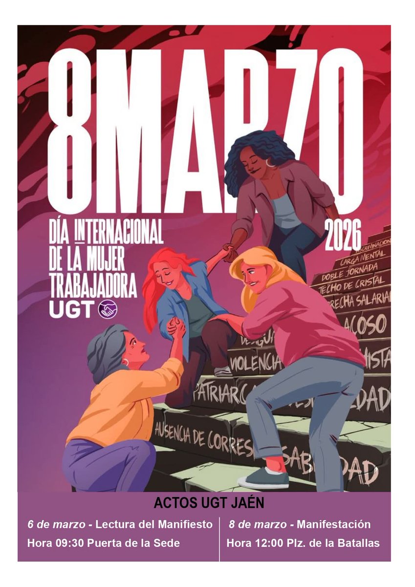 elvirula_'s tweet photo. 💜 El #8marzo la calle es nuestra.
🚻 Por la #igualdad real y efectiva entre mujeres y hombres
⚖️ Por la #correspondabilidad en los cuidados
🛑 Por la erradicación de la #violenciamachista
💪🏻 Busca tu convocatoria, alza la voz.
#8M #UGT #FeSMC #futureisfemale #UGTfeminista https://t.co/NnlPFzj6DT
