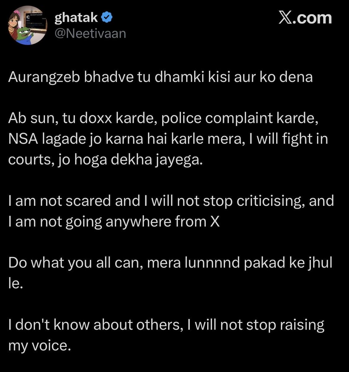 Kaafir tweet media