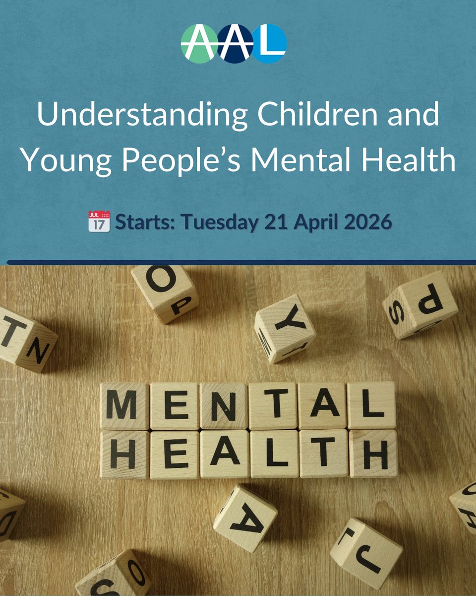 Understanding Children &amp; Young People’s Mental Health 🧠

📅 Starts Tue 21 April 2026

Ideal for healthcare, education &amp; social care professionals. Learn about risk factors, stress, anxiety, depression &amp; how to promote wellbeing.

🔗 bit.ly/4rUbSEo #Portslade