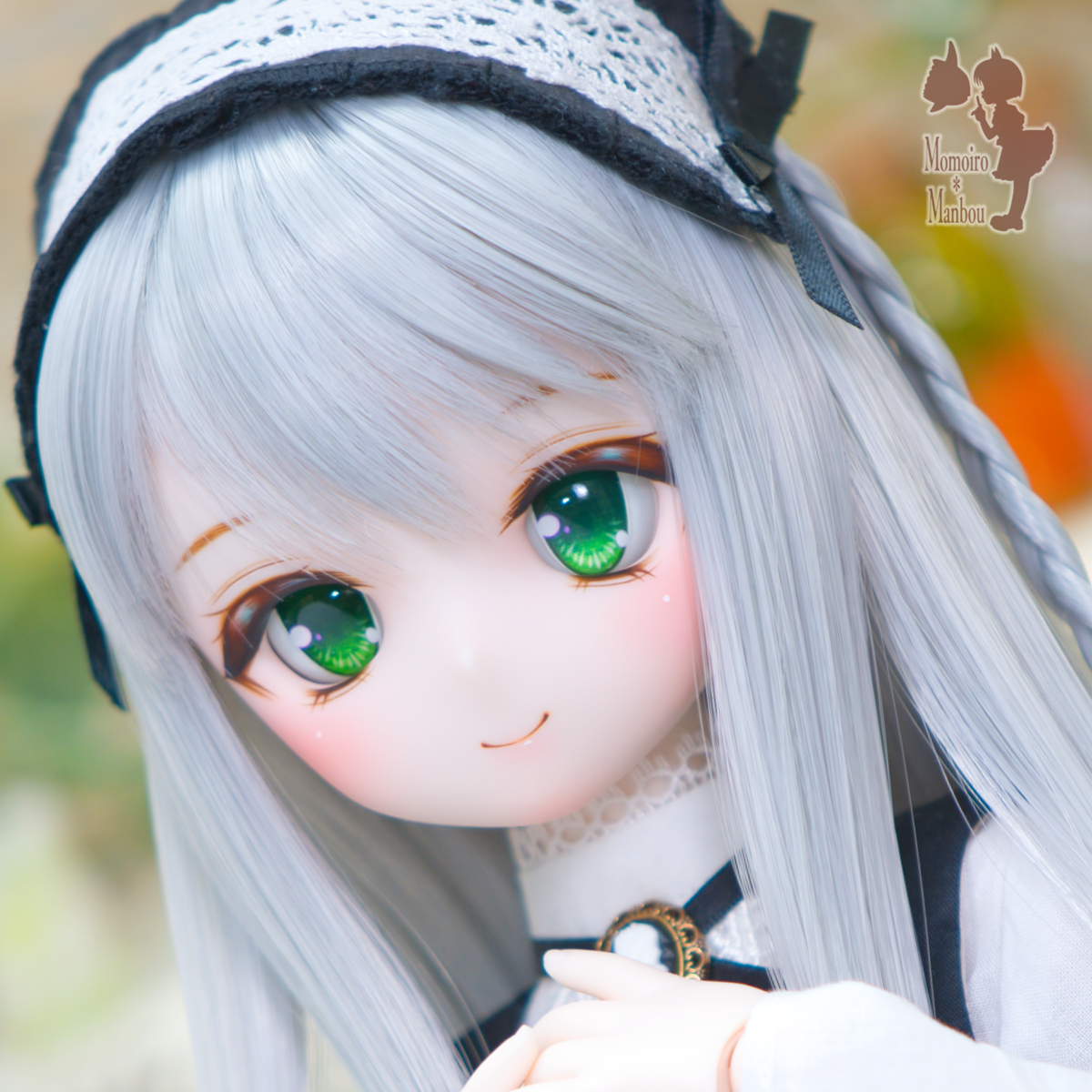 □もこもかもこも□ DDH-01 SW肌 カスタムヘッド＋アイ＋リボン