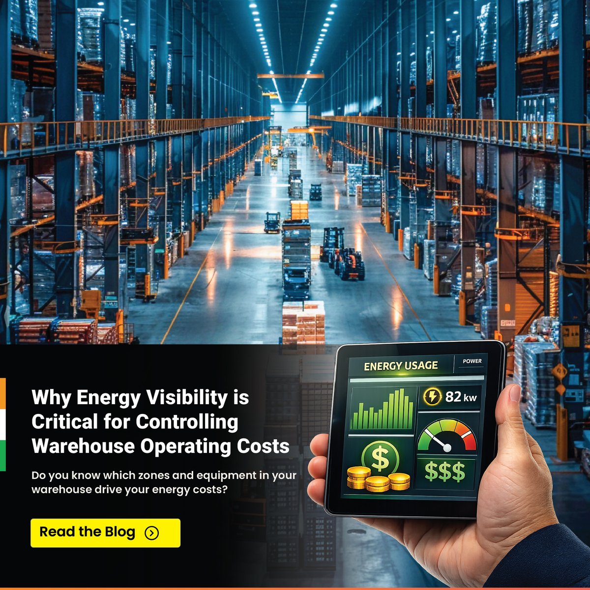 datoms_iot's tweet photo. Energy is typically the second or third largest cost in a warehouse.

Yet most operators can’t see which zones, shifts, or equipment drive it.
That visibility gap is expensive.

Full article in comments.
#WarehouseOperations #EnergyManagement https://t.co/SQFOhBmAYK