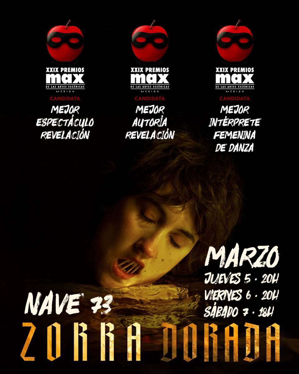 nave_73's tweet photo. ZORRA DORADA ya empezó.
Y todavía puedes vivirlo.

Solo viernes y sábado en Nave 73.

🔥 3 candidaturas a los @PremiosMax.

🎟 https://t.co/MAacQEPE3p https://t.co/k1gI8m3BKn