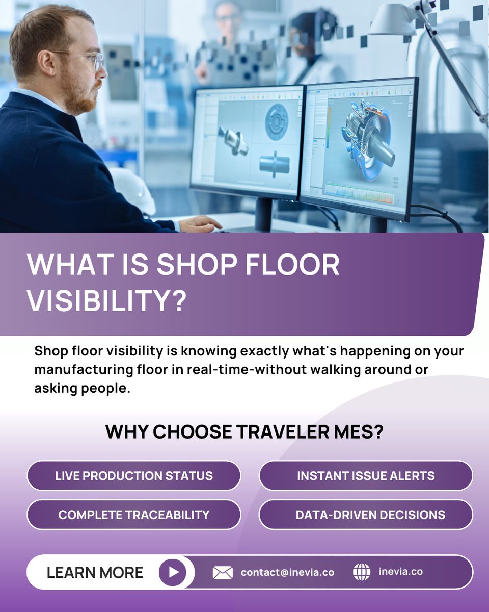 Ineviausa's tweet photo. Real progress on the shop floor starts with clear visibility.
When teams can see what’s happening in real time, productivity and performance follow.
#ShopFloor #Industry40 #ManufacturingTech #FactoryOperations #OperationalExcellence #LeanManufacturing #ManufacturingInnovation https://t.co/CoaEzBoU3u