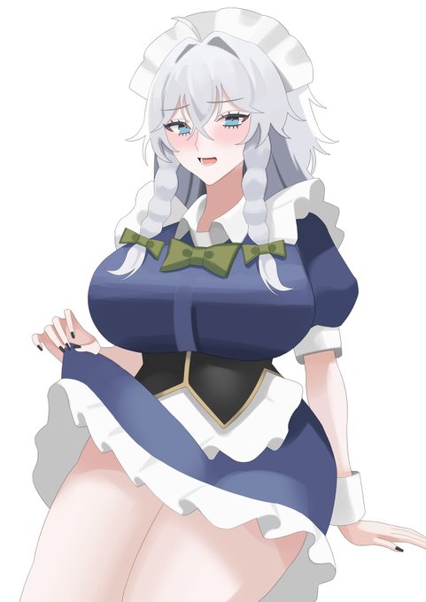 チラ見せ咲夜さん
#東方Project #十六夜咲夜 