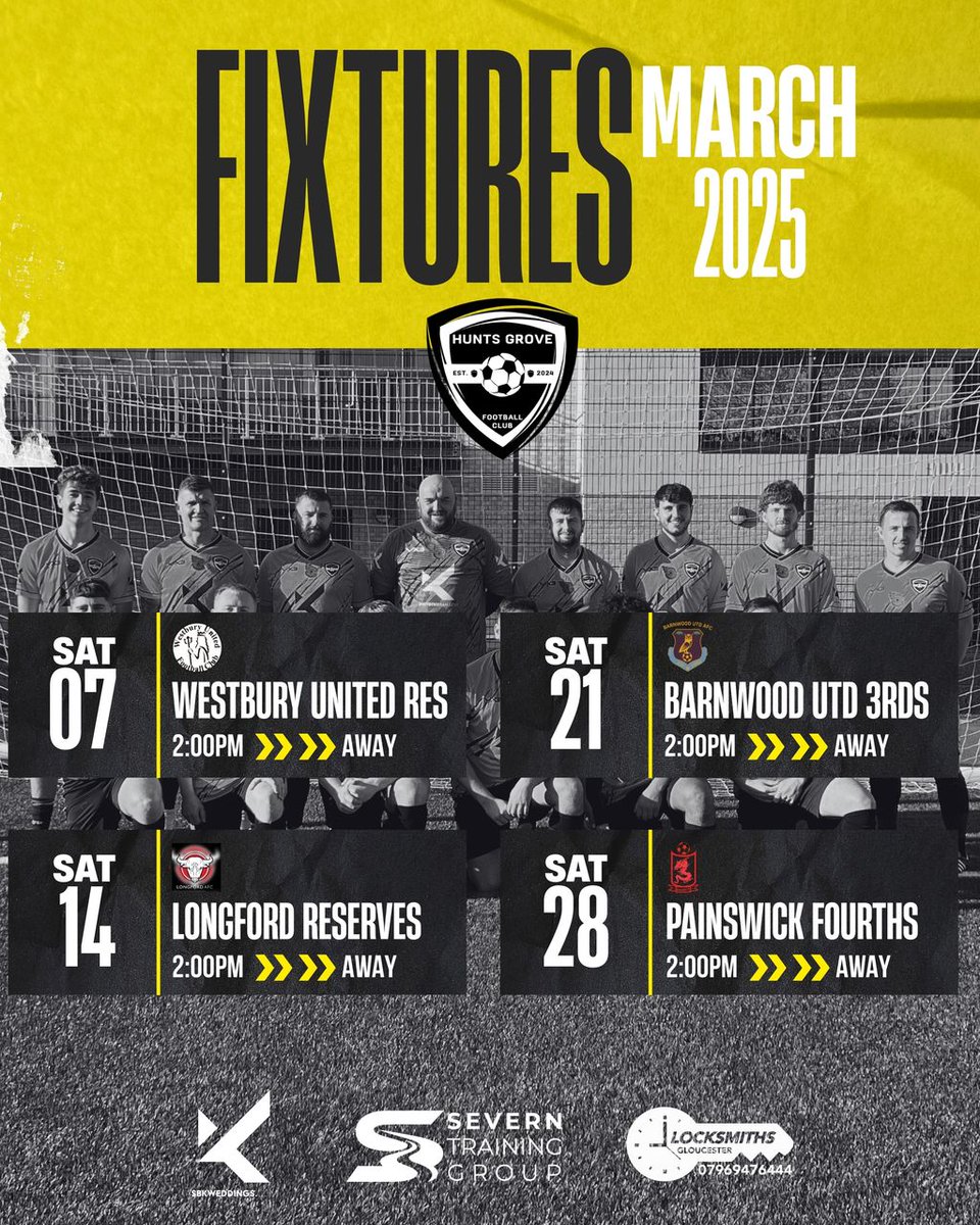 March is full of fixtures, starting with a huge one, the County Cup Semi-Final TOMORROW! 

The hard work continues for the month with some big league games and the boys are ready for a big month!  

Let’s get behind them! UP THE GROVE! 💛