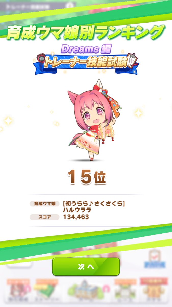 lime_UMA's tweet photo. 技能試験お疲れ様でした.ᐟ
最終結果は正月ウララで15位.ᐟ競争率高かったけど皆様のウララ愛を見れてすごく楽しいイベントでした૮ .  ̫ . ა♡ https://t.co/li9FYNuKmy