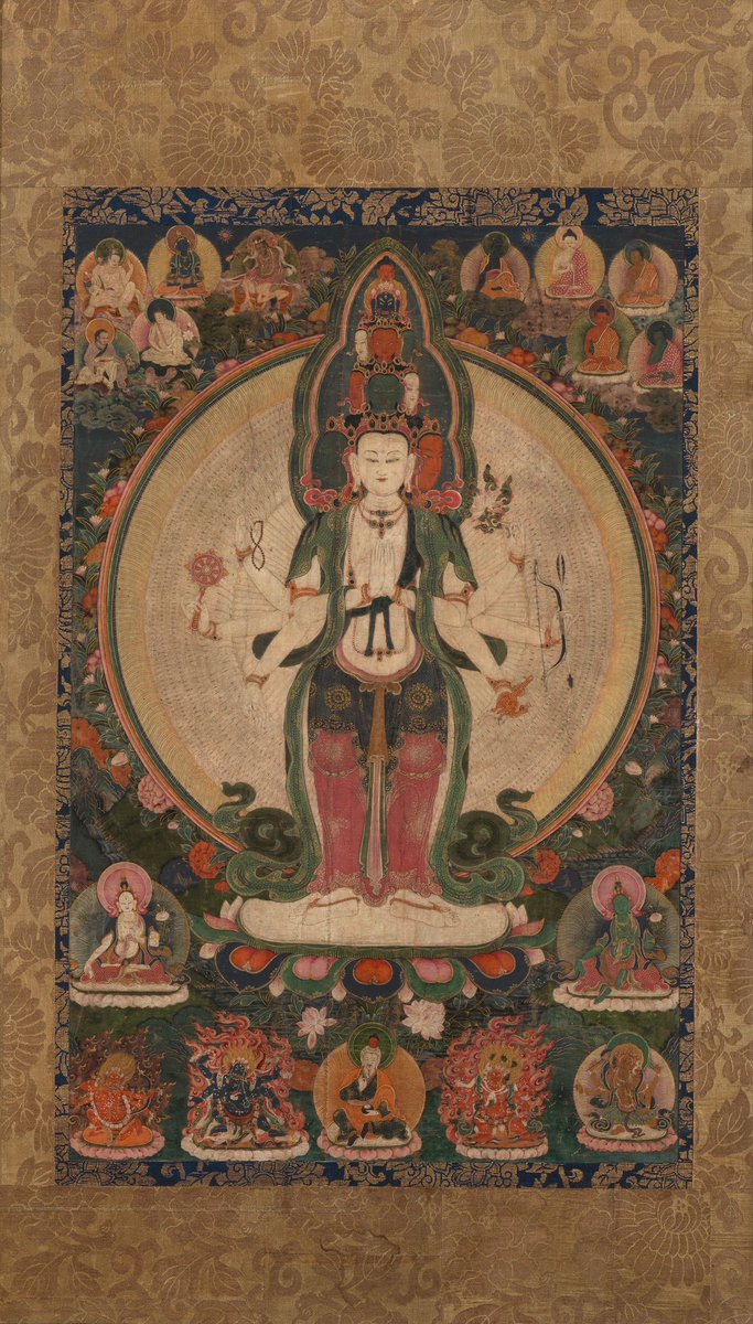 blackym25's tweet photo. A thangka of Avalokitesvara
Sahasrabhuja千手观音
Qing dynasty 18th century https://t.co/v59GCEY3qi