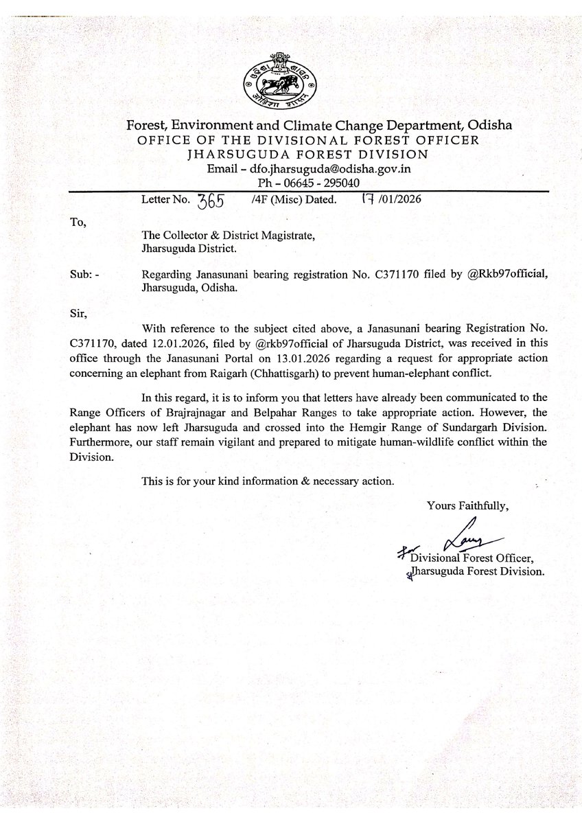 Odisha Forest, Env. and Climate Change Department tweet media