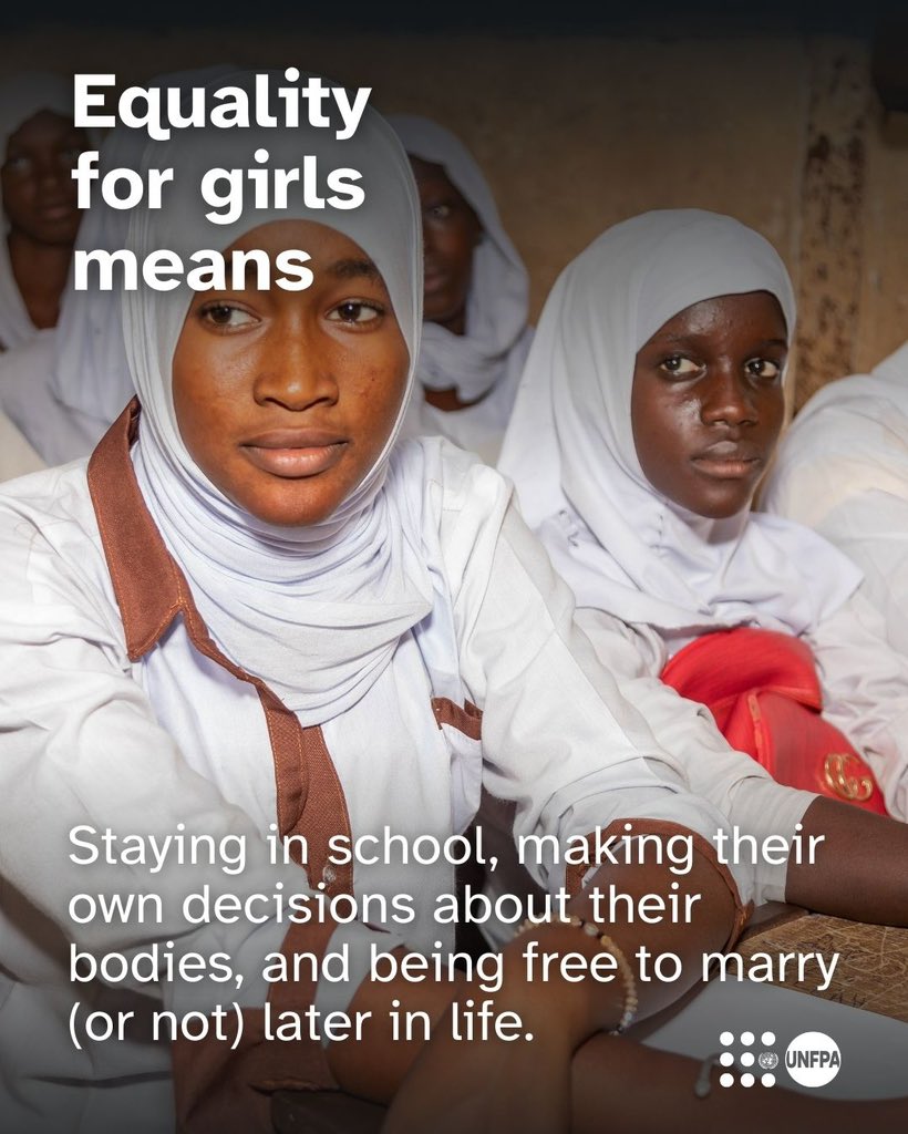 UNFPATheGambia's tweet photo. What does equality mean?

For these⬇️ women & girls, it means⬇️

✅Rights respected
✅Dignity upheld
✅Opportunities opened 
✅Freedom guaranteed.
 Let’s listen, amplify & act #ForAllWomenAndGirls 💜