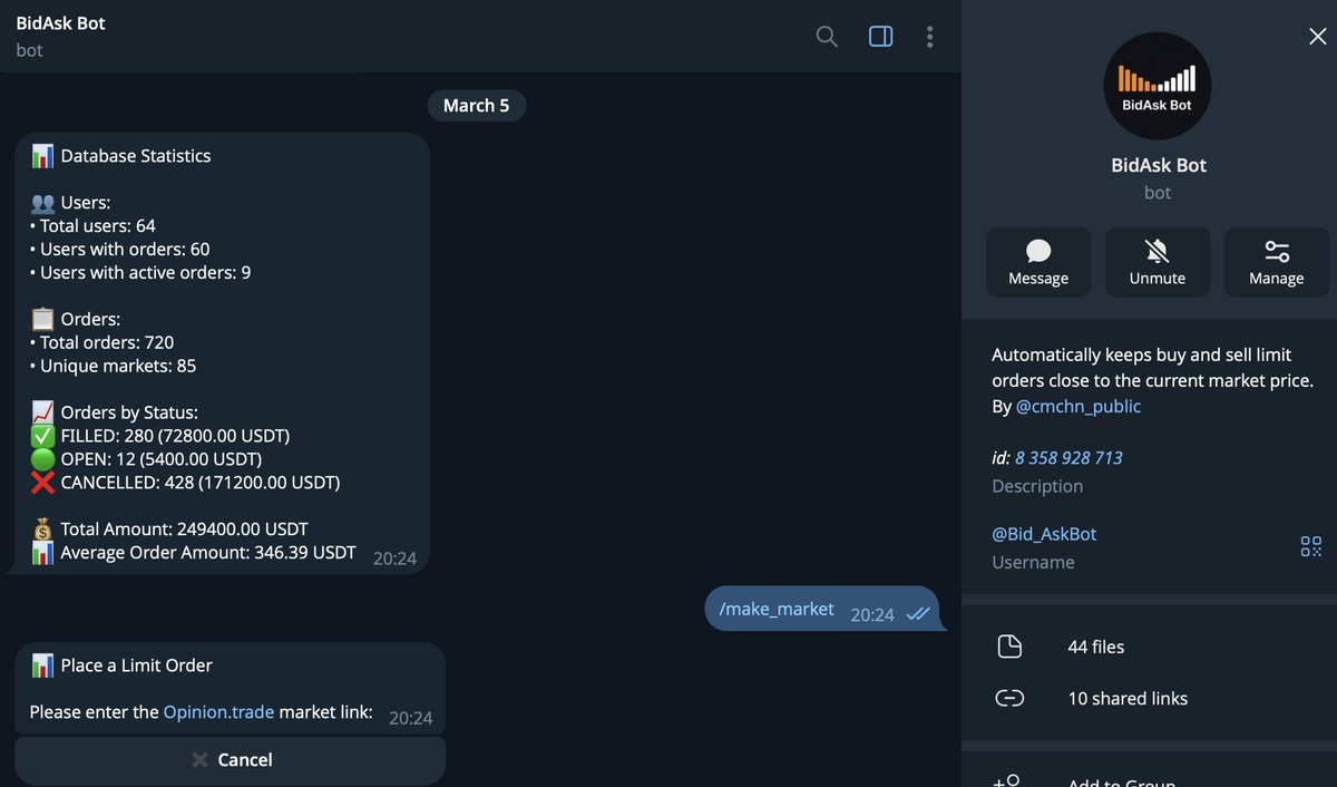 BidAsk Bot | Opinion tweet media