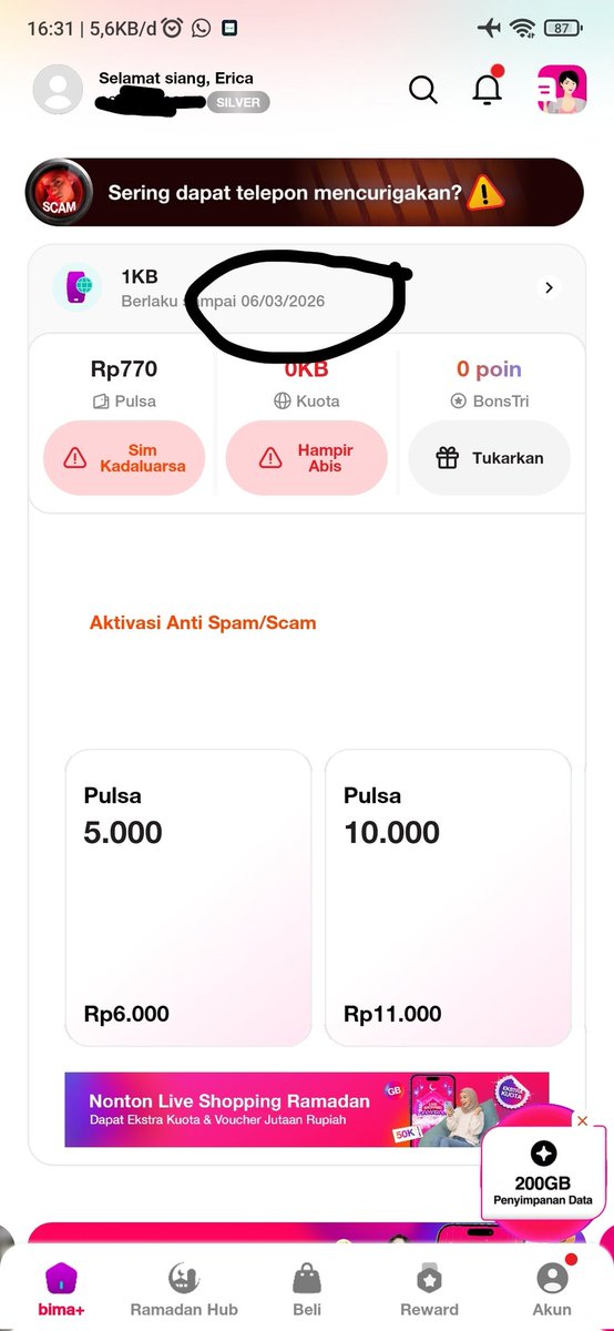 Ini kenapa kok gak bisa di isi pulsa