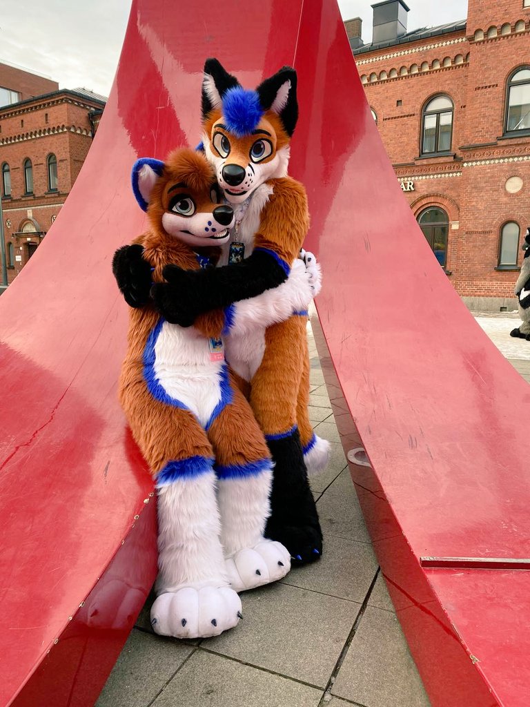 Ponyfoxx's tweet photo. Blue is the color! 💙🧡🦊
#FursuitFriday #NFC2026 #Furry

📷 @SiriusBlur
🧵 @AlphaDogsStudio https://t.co/yBYFNvhk3s