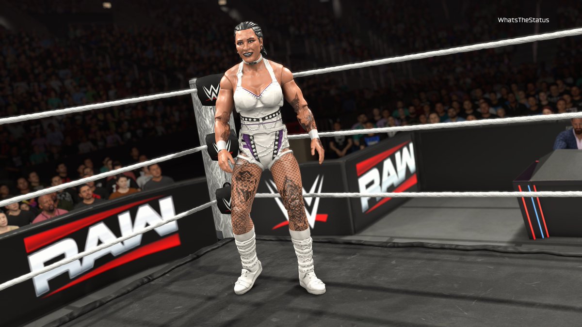 WhatsTheStatus's tweet image. A list at the upcoming MyFaction Persona cards currently listed as "???" on the #WWE2K26 roster that I found i nthe Game files.

MyFaction - Alexa Bliss '25
MyFaction - Brock Lesnar '21
MyFaction - Dirty Domminik Mysterio '23
MyFaction - Drew Mcintyre '10
MyFaction - "Elite" Jade