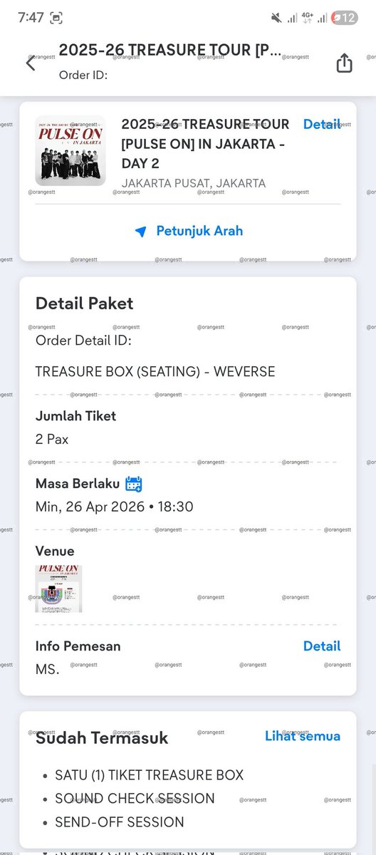 wts want to sell treasure pulse on jakarta tbox day2 weverse presale

bisa scan dan masuk bareng
bisa kasih proof apapun
nama di e-ticket dan bank sama