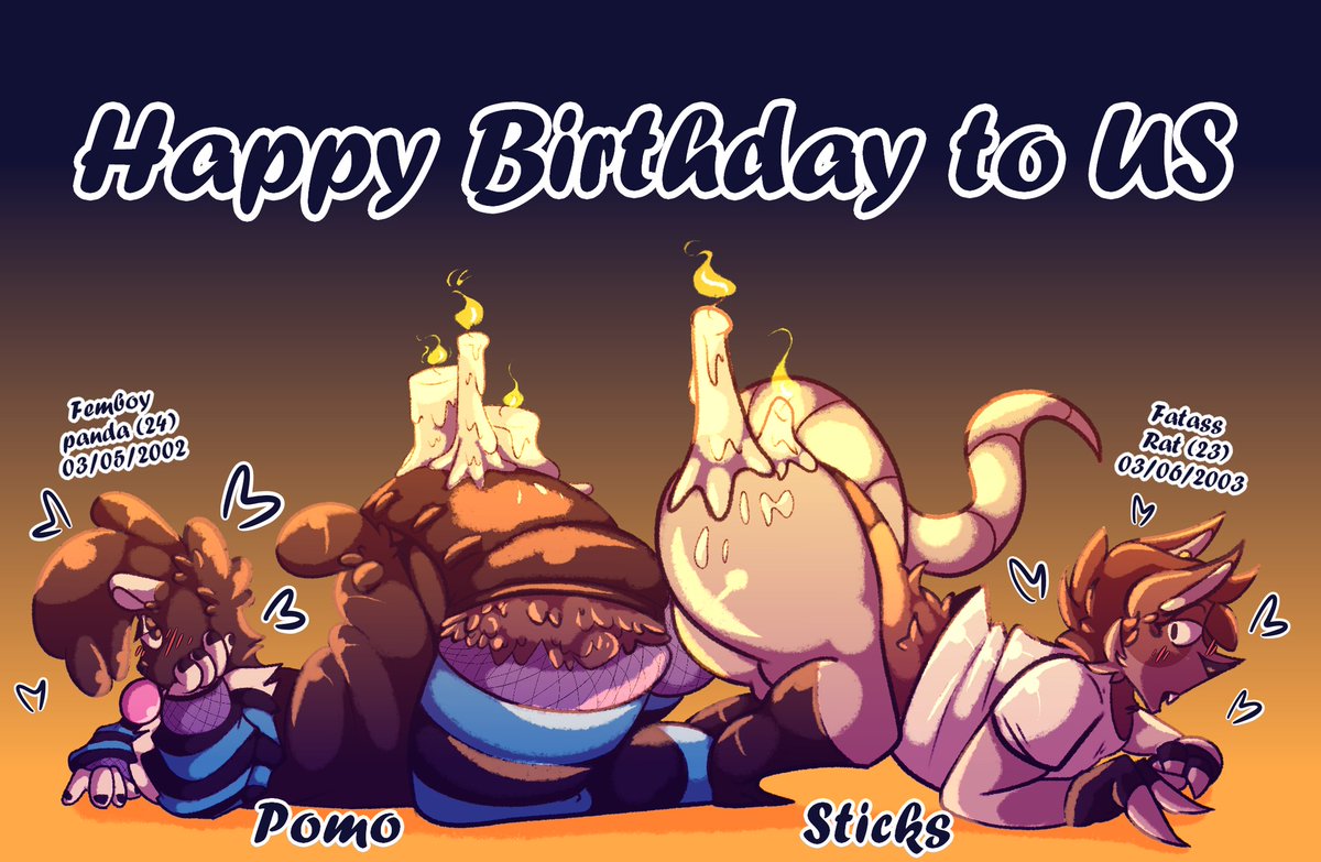 My birthday is officially over but now starts <a href="/RatNamedSticks/">ZuZu 🔞 (COMMS CLOSED)</a> birthday so you go and show her some love Okie ✨🥹✨

Art made by <a href="/RatNamedSticks/">ZuZu 🔞 (COMMS CLOSED)</a> 
Thank you so much you little rodent 😘✨❤️