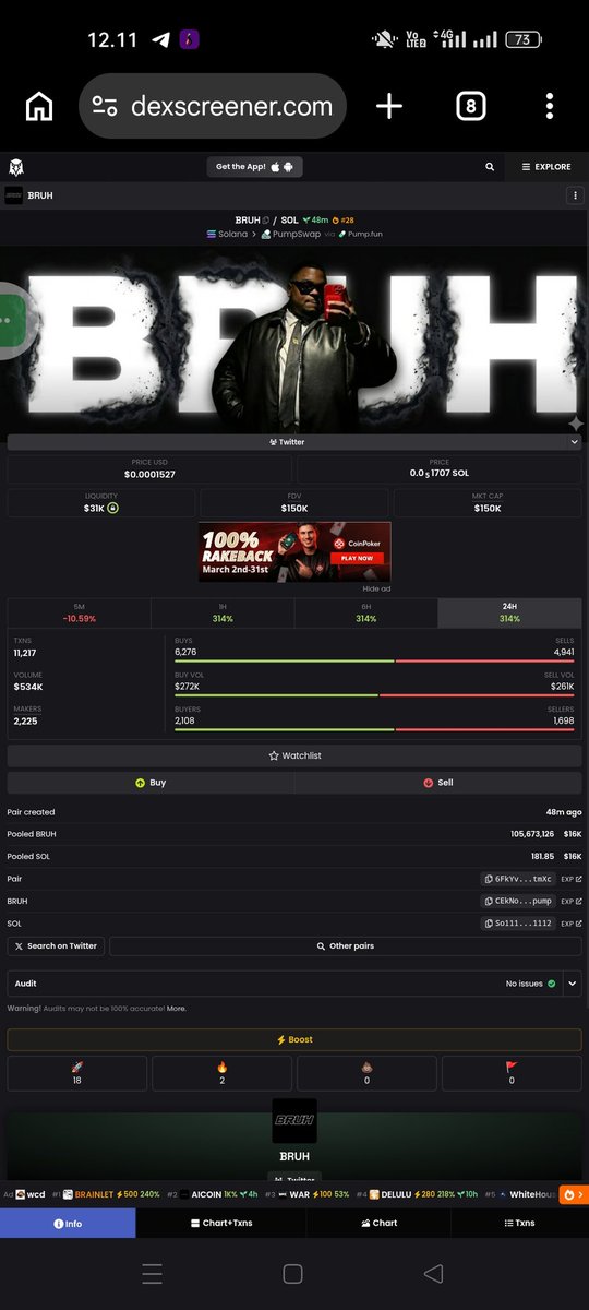 fif_joe's tweet photo. Adding $BRUH to my bag

BRUH is so f**king viral on X + Youtube.

The word “BRUH” is quite literally one of the most universal pieces of internet slang ever — pretty much everyone has said it at some point

CA: CEkNoRheGRmbcWJVQyiR86Fv7GMSriX9vM115CxRpump https://t.co/9EVXU5h2vf