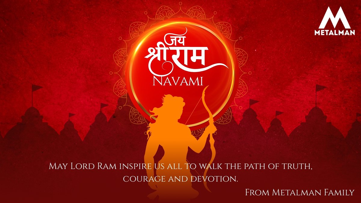 MetalmanAuto's tweet photo. On the auspicious occasion of Ram Navami, Metalman Auto Ltd. extends heartfelt wishes to everyone. 🙏

Wishing you and your family a blessed and joyful Ram Navami.
– From the Metalman Family

#RamNavami #JaiShriRam #FestiveWishes #IndianFestivals #PeaceAndProsperity #MetalmanAuto https://t.co/HaA6sJ0hGV