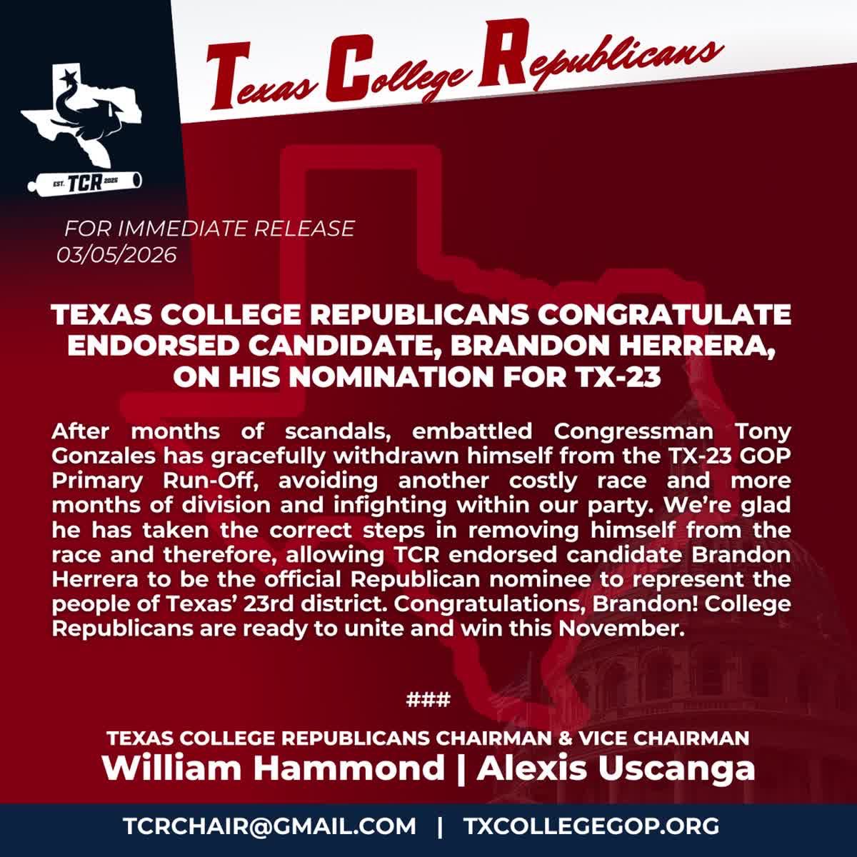 Texas College Republicans tweet media