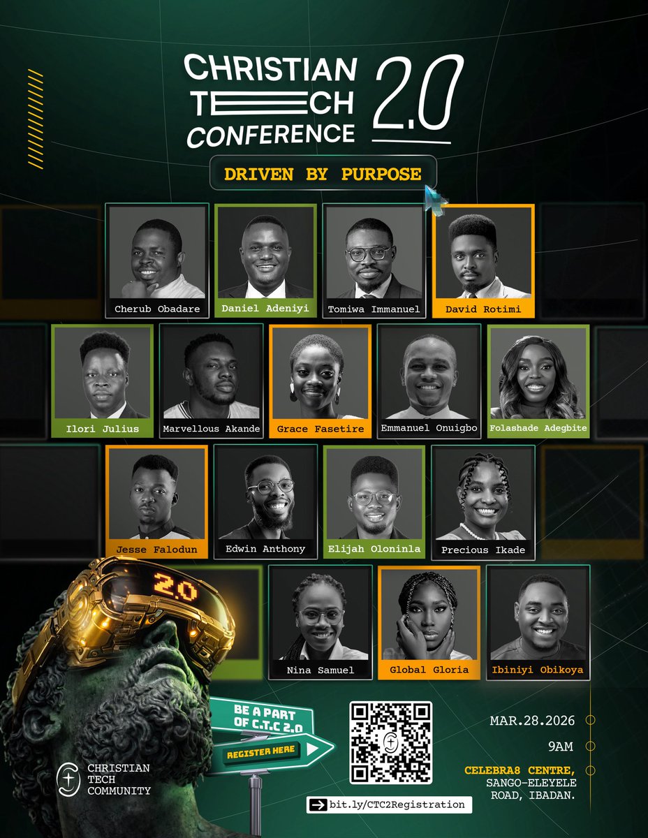 christiantechco's tweet photo. The complete lineup is finally here! 🔥🔥🔥
We have gathered amazing leaders, creators and tech experts for the Christian Tech Conference 2.0.
It’s going to be a life-changing experience. You really don’t want to miss this!
Register now: https://t.co/089HiGpV3U
#CTC2 https://t.co/7MvAgrhUJX