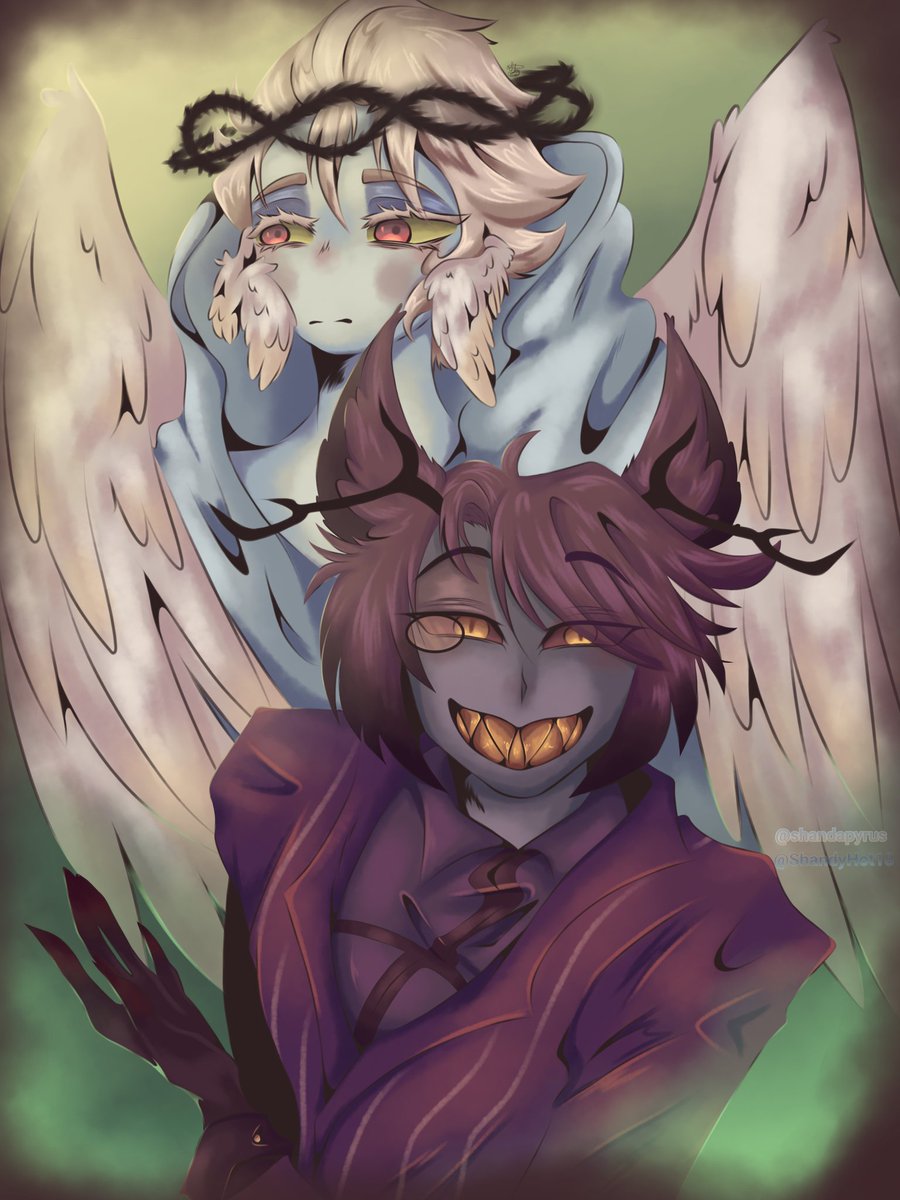 shandapyrus's tweet photo. Alastor and Lucifer #radioapple  #HazbinHotel #HazbinHotelLucifer #HazbinHotelAlastor https://t.co/HlX669v02c