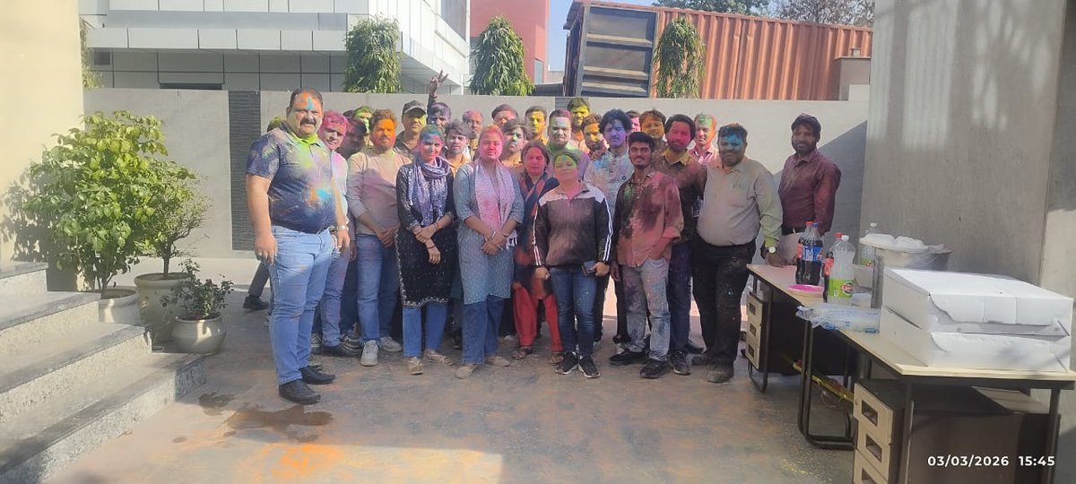 UCEIPL's tweet photo. Celebrating the colors of Holi with the amazing team at United Control Engineers India Pvt. Ltd.! π¨β¨
The festival may be over, but the memories of joy, laughter, and togetherness will stay with us.
#HoliMemories #UCEIPL #TeamSpirit #FestivalOfColors #Holi2026 https://t.co/LYi1Kb1cDq