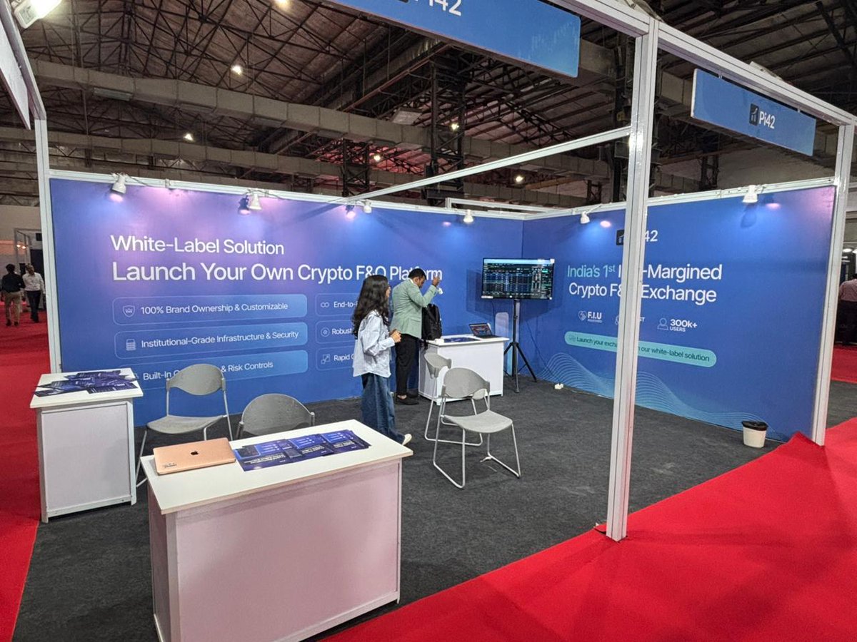 Pi42Exchange's tweet photo. Hello from #FiDEX 2026, Mumbai 👋
If you’re exploring crypto derivatives solution, scaling advanced trading strategies, or market infrastructure, let's catch-up at Booth 14!! 🙌
@moneycontrolcom @FidexIndia #Pi42 https://t.co/OhyDouR3f4