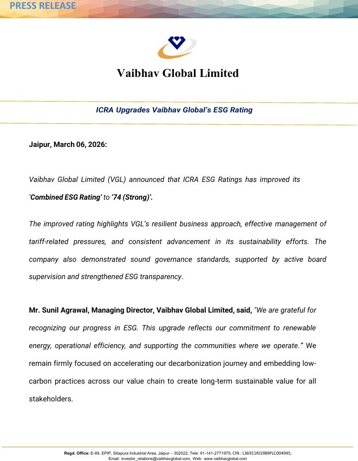 Vaibhav Global (VGL Group) tweet media