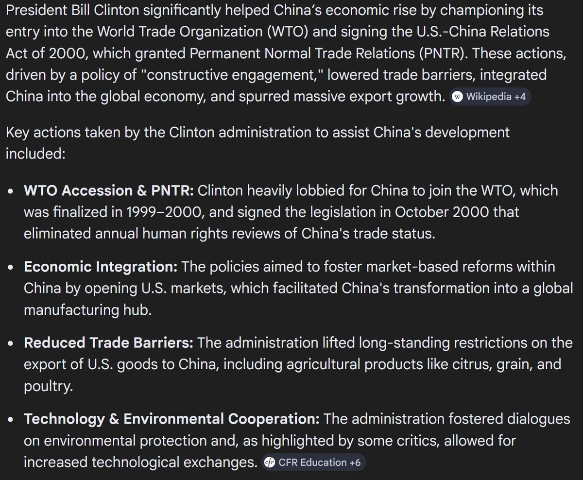 <a href="/sushantsareen/">sushant sareen</a> It is true that China did many things right regarding manufacturing and policy, however it is lazy to claim China did it without USA. USA wanted another manufacturing hub and a vassal state in Asia (after S Korea &amp; Japan). Bill Clinton's actions were in that direction. The China