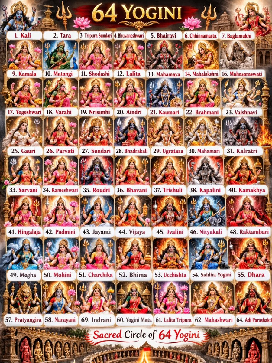 SoulOf_Bharat's tweet photo. 64 Yoginis in single frame.... https://t.co/thx27QwuOI
