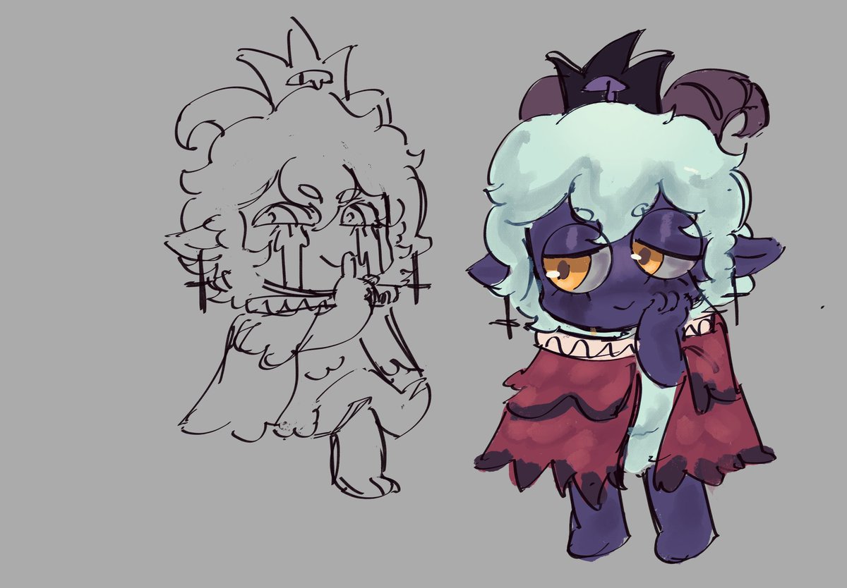 Gloobgorb's tweet photo. 4RTH OC DONE!!!! @teethNgutz 
(Sorry if it’s kinda buns I’m tired) HOORAY! 

#CultoftheLamb #cultofthelambfanart #cultofthelamboc #oc #lambsona #cultofthelamblambsona #lambart https://t.co/0sKuY6YGNz