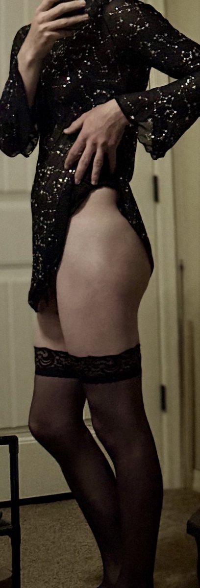 ange_engle's tweet photo. I love sheer don’t you? Maybe I will show you how sheer this dress can be 😘🖤
#femboy https://t.co/JkKrJn6O2Z