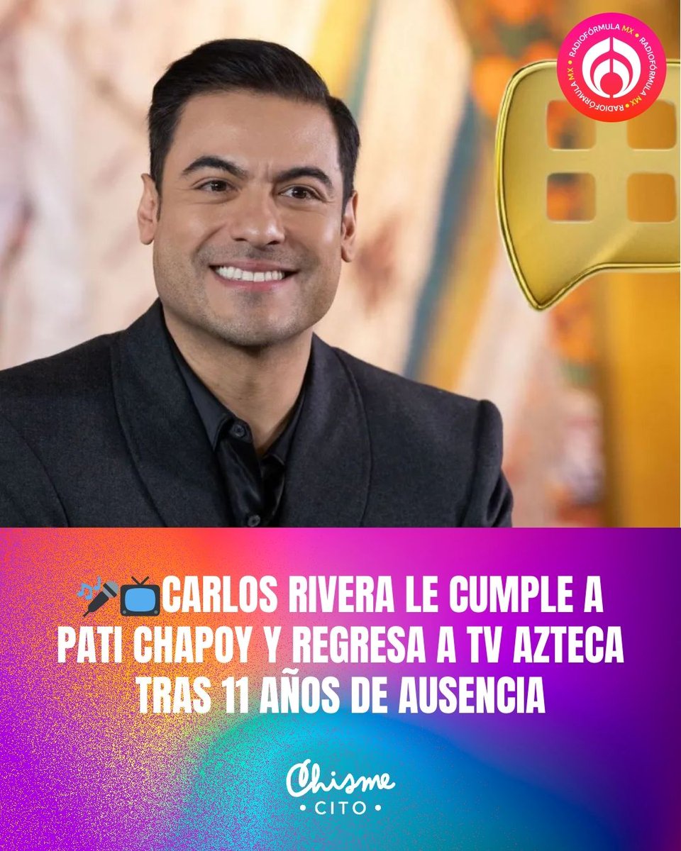 🎤😱 ¡Regresa a casa! El cantante Carlos Rivera sorprendió al regresar a TV Azteca, la televisora donde inició su carrera 🌟, luego de más de una década sin pisar sus foros.

El intérprete visitó Ventaneando, donde ofreció una entrevista y presentó su nuevo álbum de mariachi 🎶