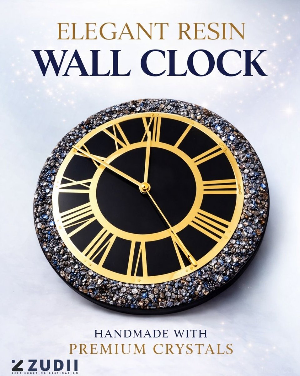zudiidotcom's tweet image. Time that looks as good as it feels. ✨

The Elegant Resin Wall Clock with crystal detailing and gold Roman numerals adds instant luxury to any wall. 

Upgrade your space with style — discover it on Zudii. 🕰️ zudii.com/products/resin…

#wallclockdesign #zudii #modernwallclock