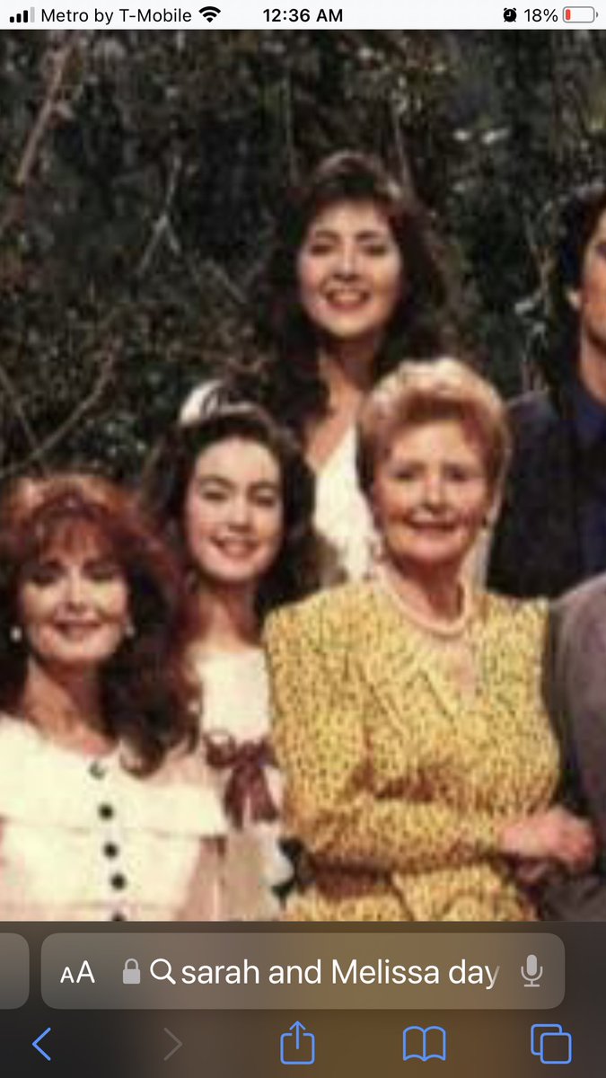 jensen_jenn's tweet photo. @Classic80sDOOL @che94552 Do you remember this time frame? Dark haired Melissa at the top and Sarah below. Those two actresses funny enough looked like they could’ve been sisters. https://t.co/iVoi2gq1h1