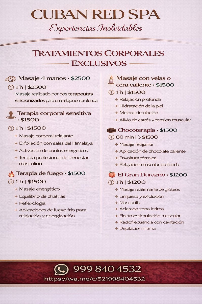 CUBAN RED SPA 💆‍♂️🇨🇺👌 CDMX tweet media