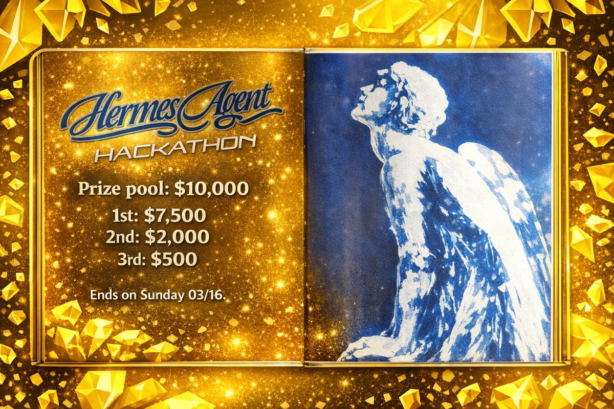 🚨 The Hermes Agent Hackathon is now live!

Build something original, creative, and practical with Hermes Agent.

Prizes 1st — $7,500
2nd — $2,000
3rd — $500

How to participate : 
Post a tweet tagging Nous Research with a short video demo and a brief description of your project.