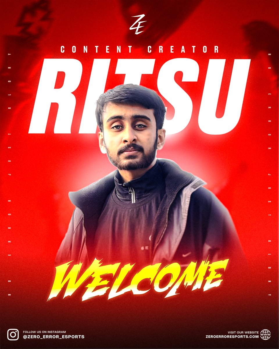 The team just got bigger 🔥

Welcome Ritsu to the crew.
Glad to have you onboard! <a href="/ZeroErrorES/">Zero Error Esports</a>
