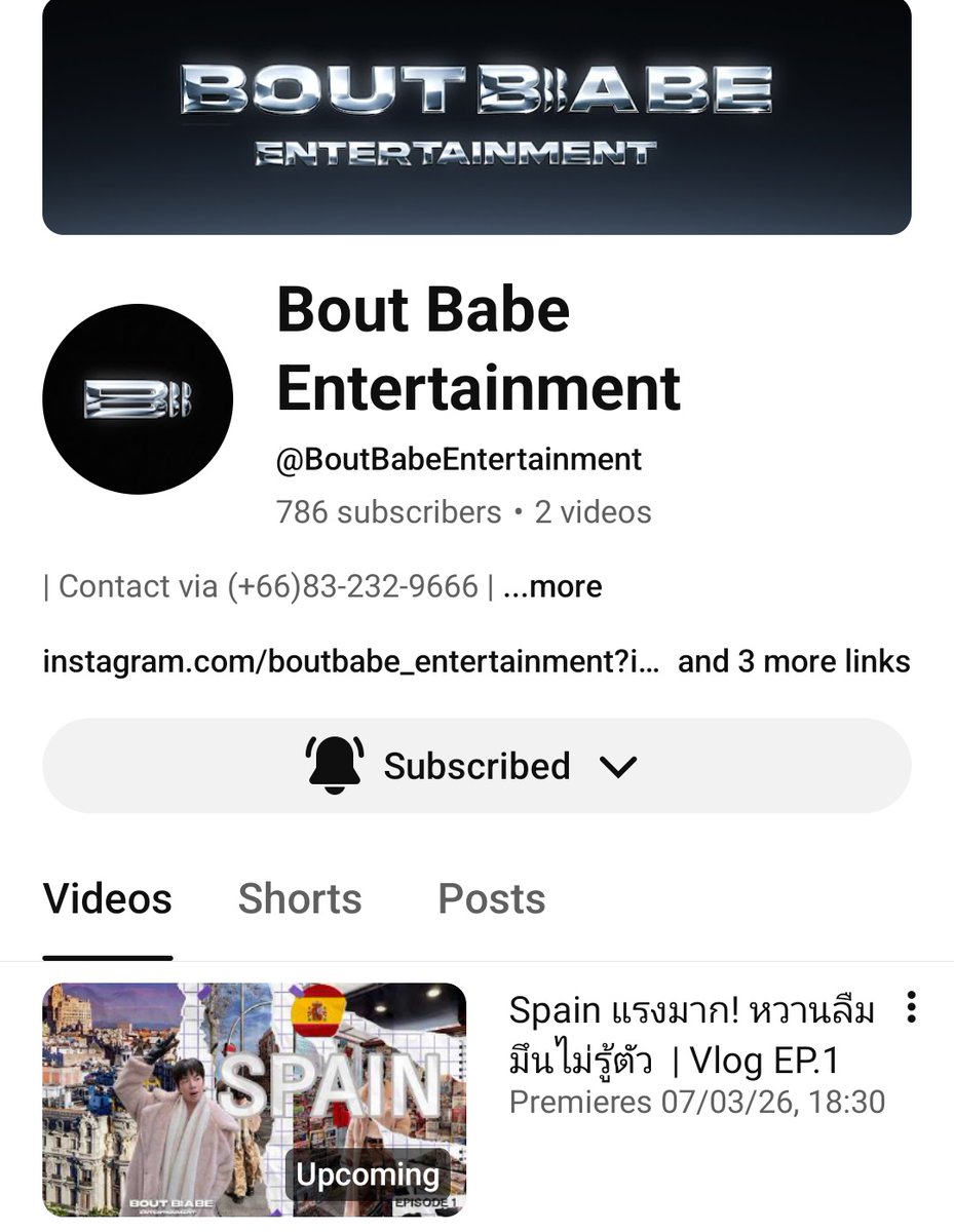TanatatStream's tweet photo. @BoutBabe_Ent YouTube needs 14 more subscribers to cross 800.

#BoutBabeEntertainment
#babiibabe

https://t.co/cjfIcMnXAY https://t.co/QqzaIblGtH