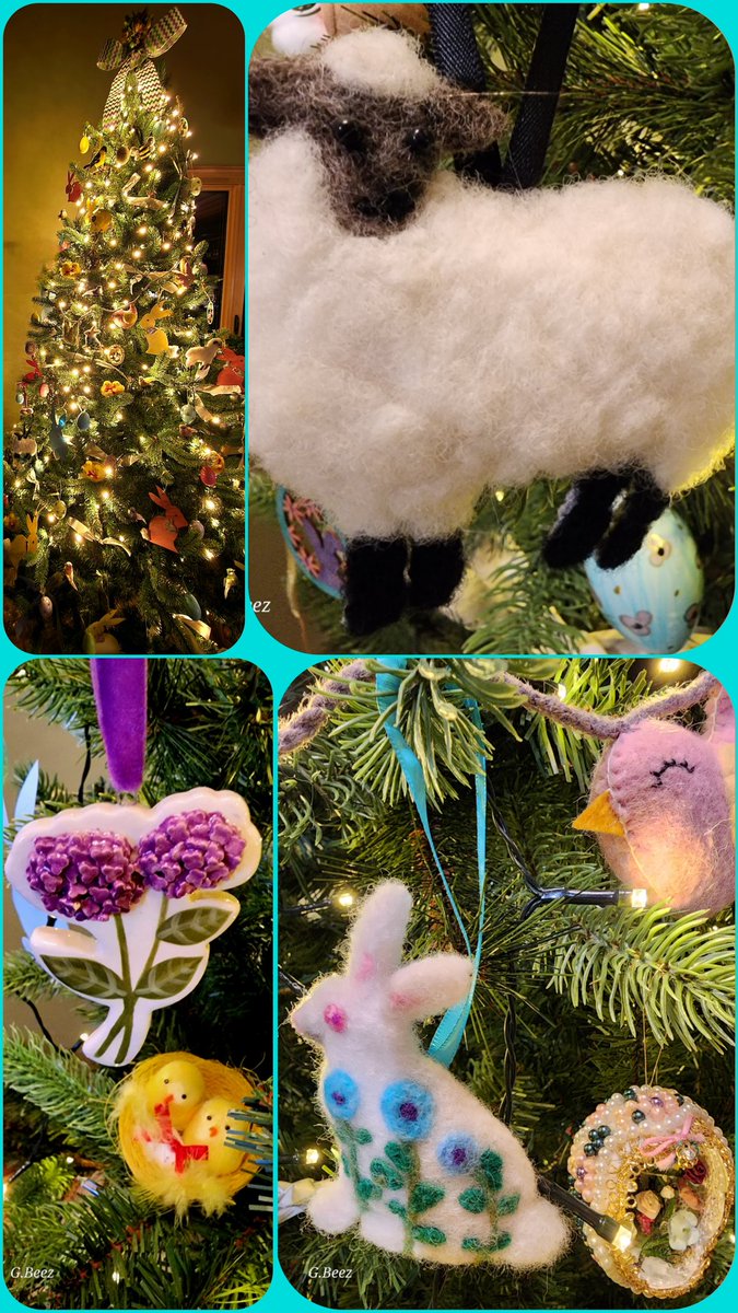 beesley_gillian's tweet photo. It's Easter tree time! I do hope you are all collecting spring/Easter themed ornaments and getting the tree up and decorated in the coming days😁🐣🪻.I'm leading by example, you're welcome😅 #Eastertree https://t.co/kl8j2abl7M