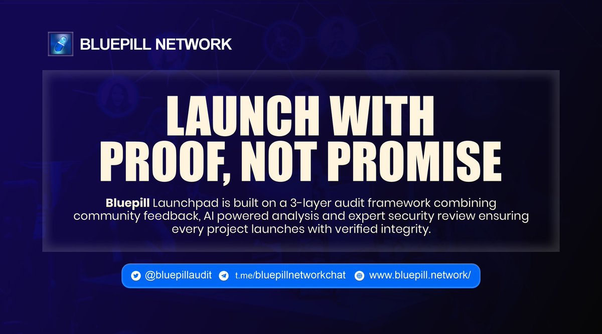 LucasReedoo's tweet photo. Scaling AI without security?
Risky.
@bluepillaudit provides an AI-powered audit framework built for confident Web3 growth.
Launching with @Coinstoreexc π₯
π https://t.co/IhGusC78W5
#Coinstore #BP #BluepillNetwork #IEO #Launchpad #CoinstoreLaunchpad https://t.co/t2GVixmL7Q