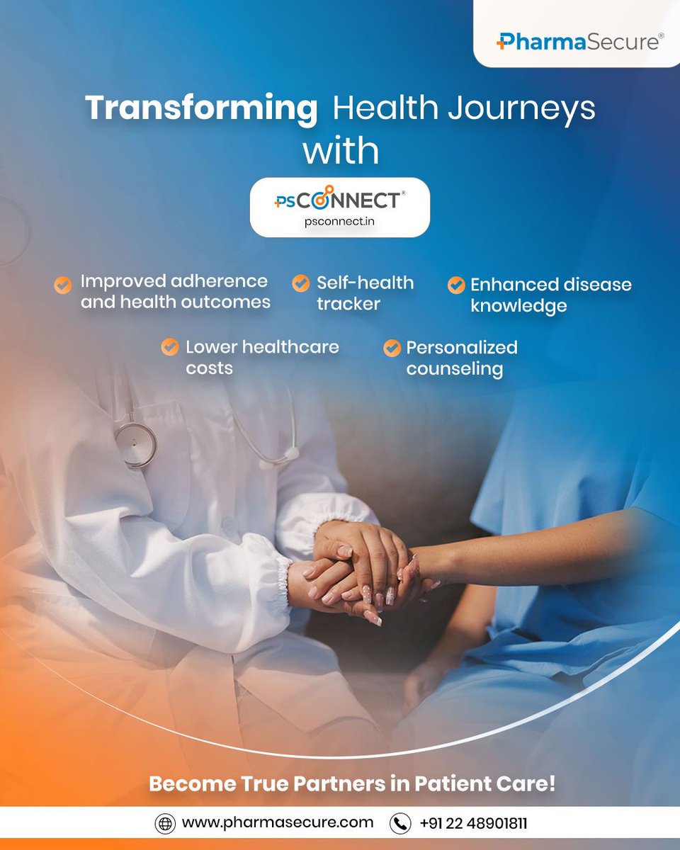 PharmaSecure's tweet image. Become a true partner in patient care with psConnect.

Enable continuous support, personalized engagement, and better treatment adherence for improved health outcomes.

#psConnect #PatientCare #PatientEngagement #PharmaInnovation #HealthcareTechnology